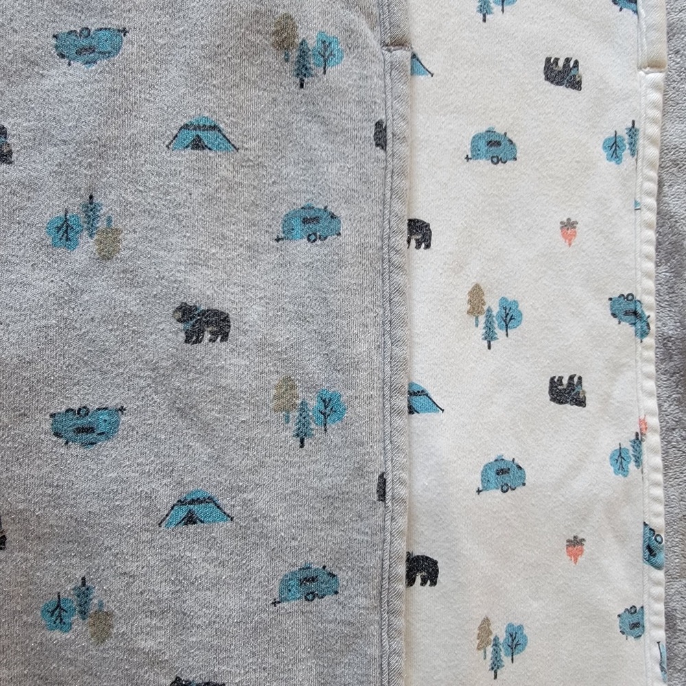 Bundle 2-Carter's Burp Cloths Kids OS Grey White  Good Camping Bear Tent 702